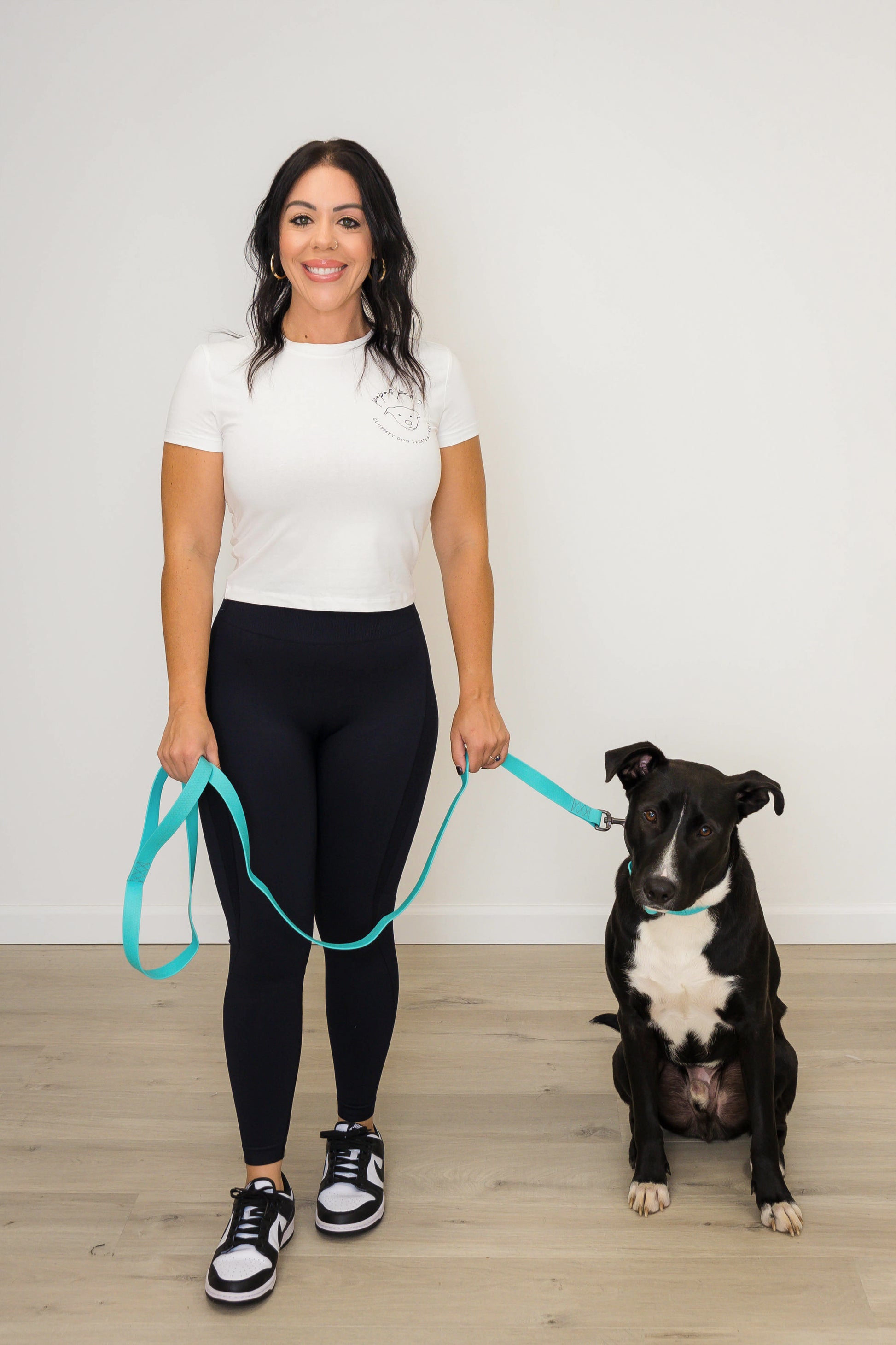 Bri and Tux from Pepas Paws dog walking in western MA