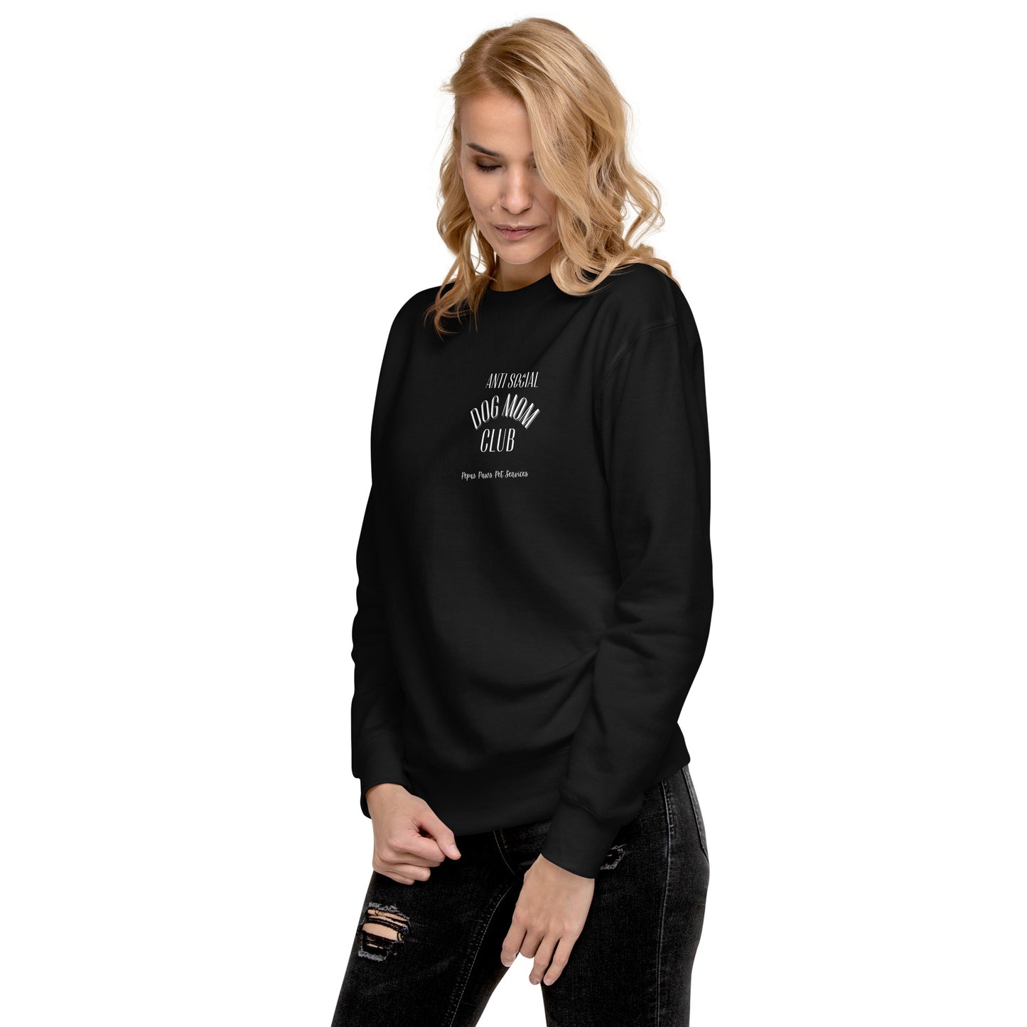 Anti social dog mom Premium Sweatshirt